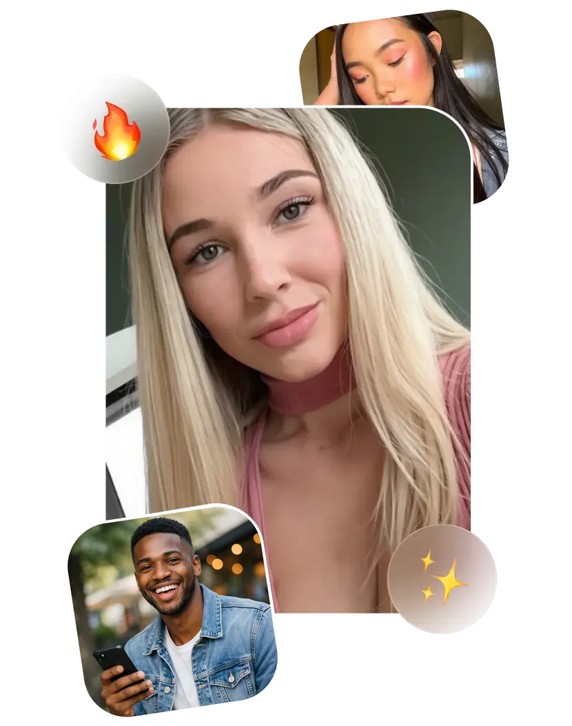 Des personnes en chat vidéo sur CallMeChat
