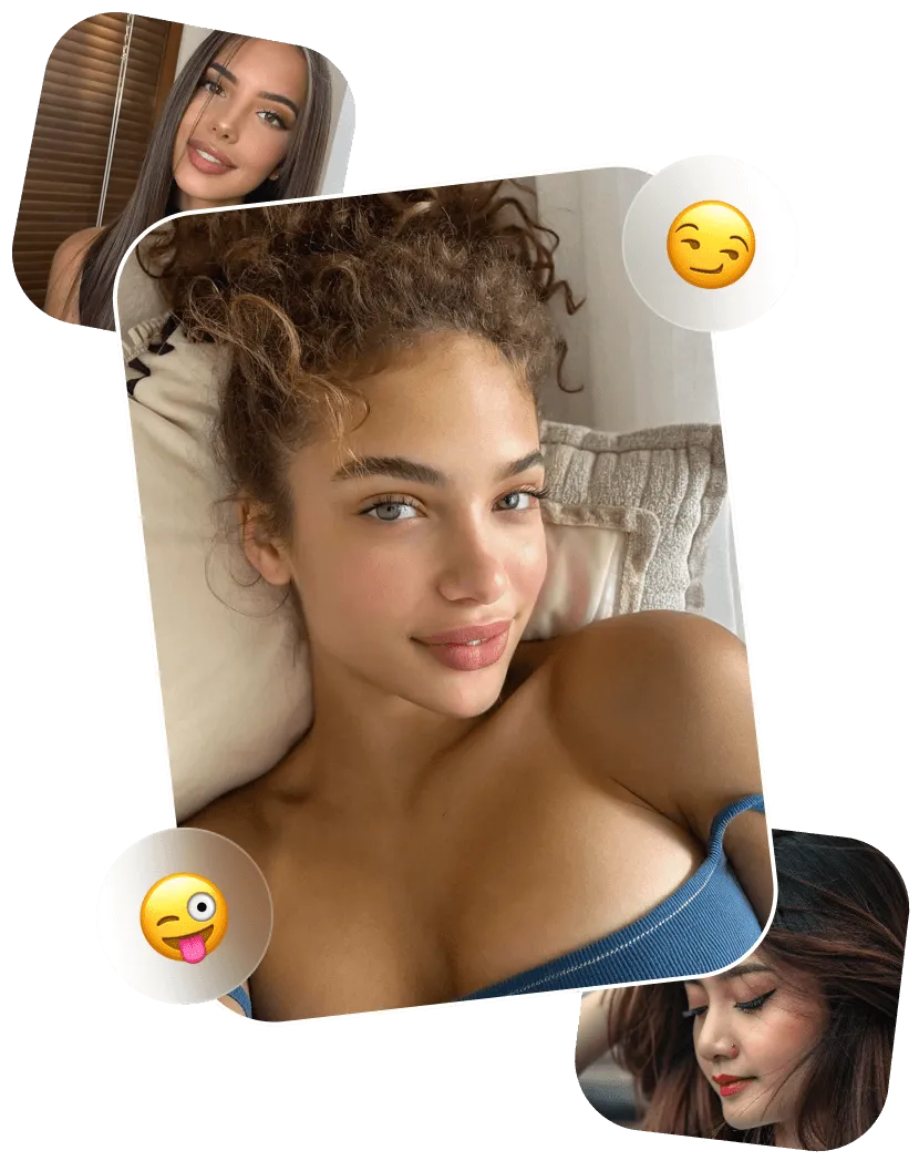 Young women during chat