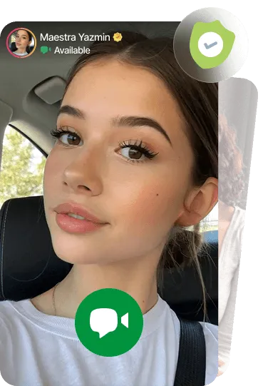 Girl starting live session