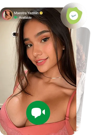 Smiling girl in video app