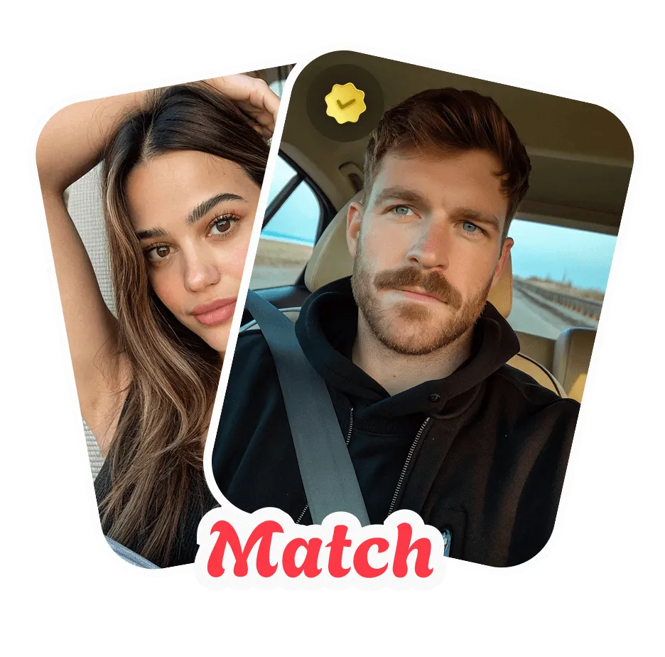 Man and woman video match