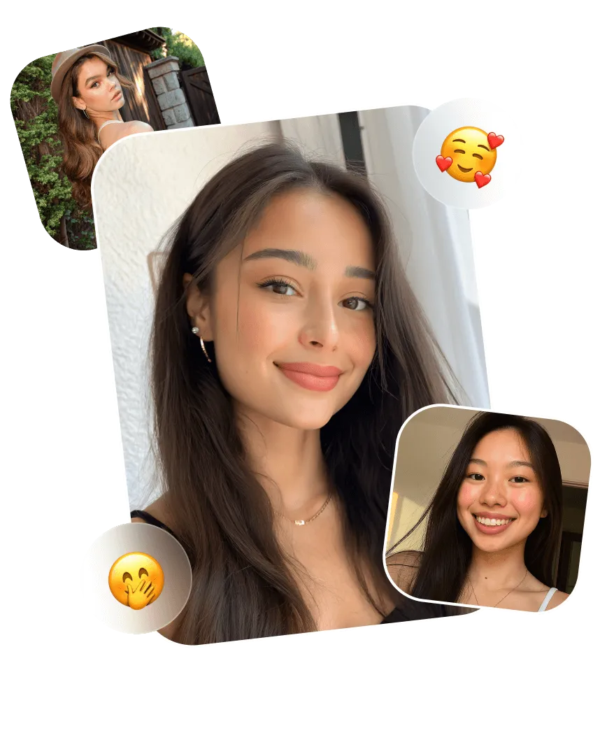Two girls chatting live